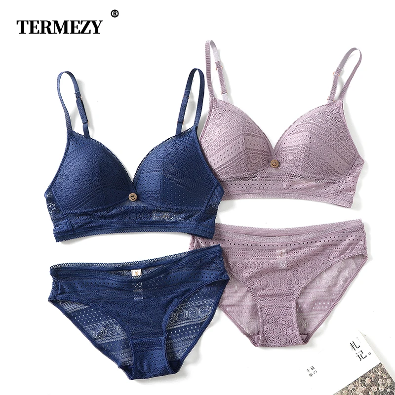 TERMEZY сексуальное нижнее белье беспроводной бюстгальтер набор женского нижнего