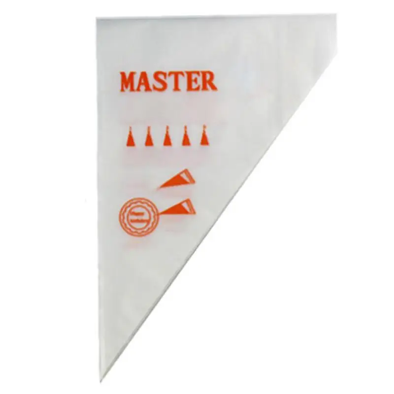 

100 Pcs Disposable Plastic Decorating Pastry Bags Icing Piping Bags Cake Pizza Decoration Cream Pastry Bag Nozzle Baking Tools