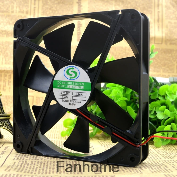 For New Pullback DF1402512SEL 14025 12V 0.14A 1.68W 14CM Cooling Fan | Компьютеры и офис