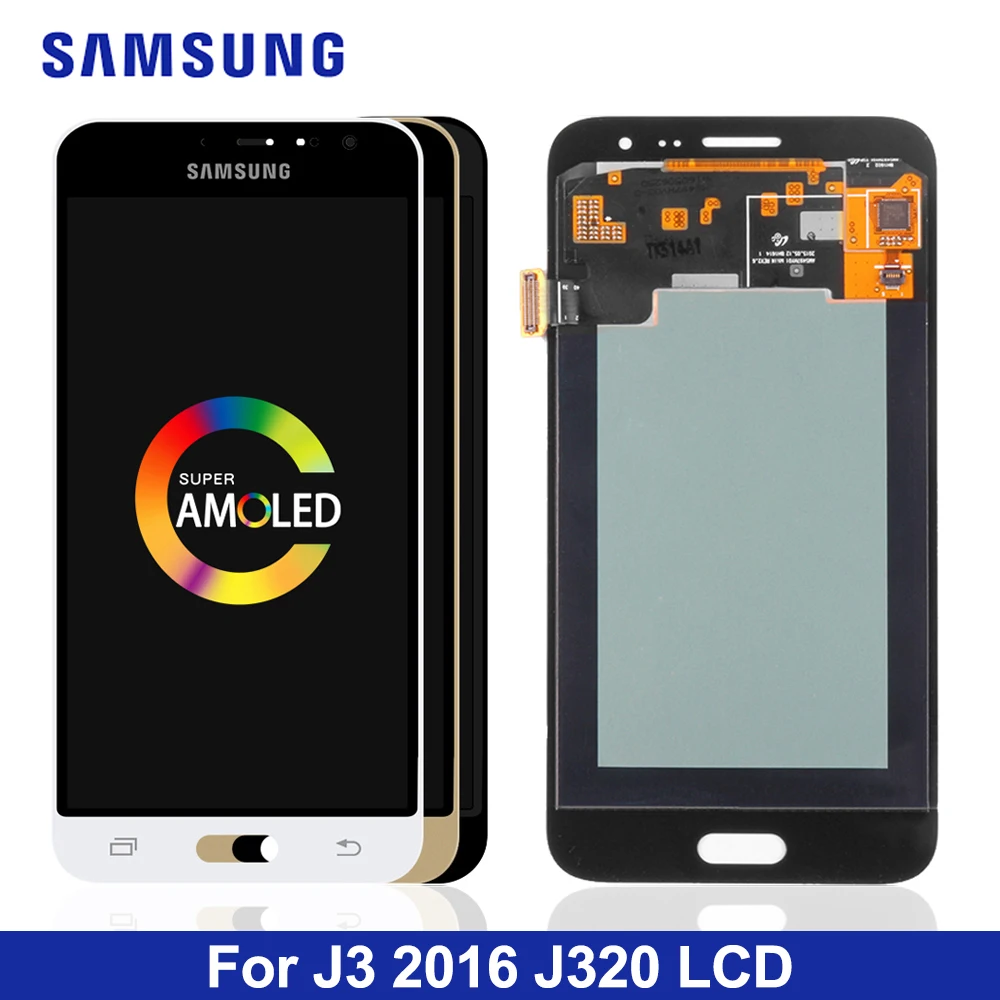 

5.0'' Super AMOLED LCD For Samsung Galaxy J3 2016 J320 J320F J320H J320M J320FN LCDs Display Touch Screen Digitizer Assemby