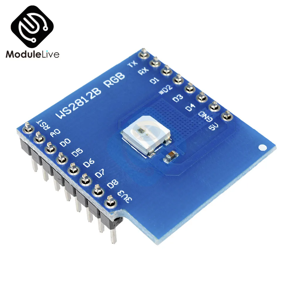 Esp8266 для WeMos D1 WS2812B щит RGB Mini ESP8266 Модульная плата с HT Pins Diy электронная печатная