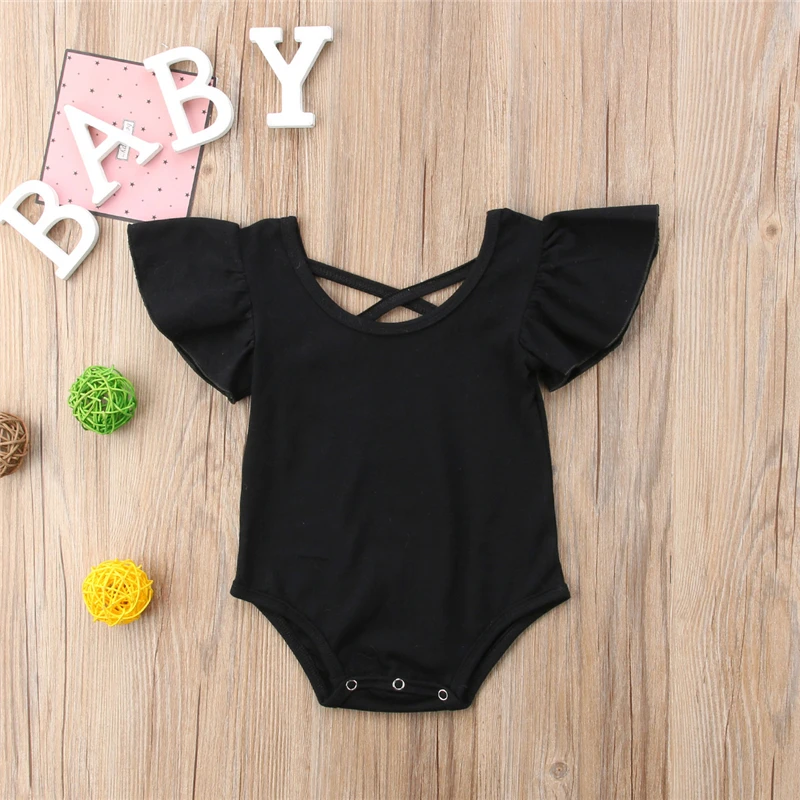 Emmababy для новорожденных детские комбинезоны маленьких девочек сплошной цвет со