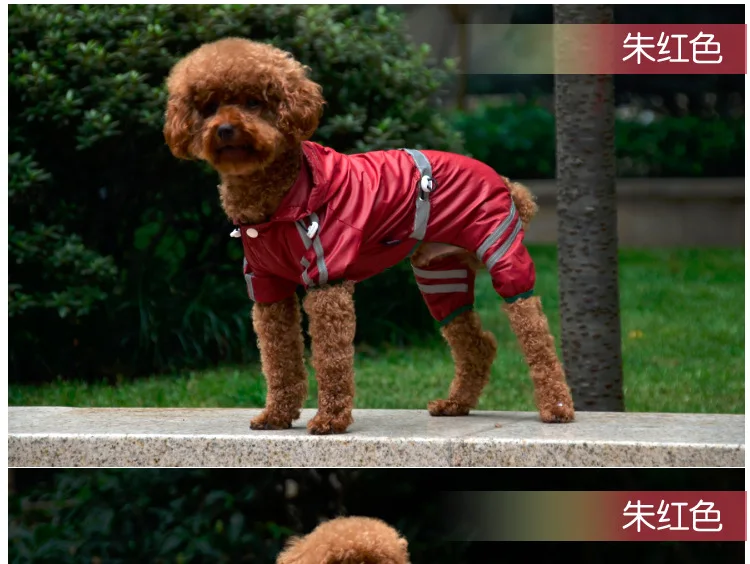 

Dog Clothes Rain Coat Puppy Cat Pet Waterproof Jacket Rainwear Hooded Reflective