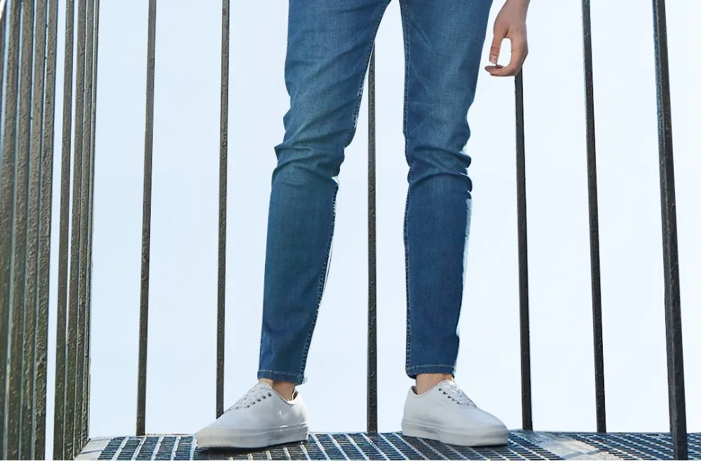 xiaomi COTTONSMITH мужские эластичные удобные джинсы брюки узкие ноги модные дикие летние крутые джинсы Горячая Распродажа