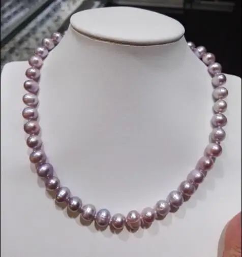 

Free Shipping >>Stylish 6x9MM Genuine Natural Purple Long Round Akoya Cultured Pearl Necklace