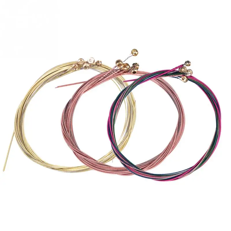 6 Pcs/Set Guitar Strings 3 Colors Folk Guitar Copper String Guitars
