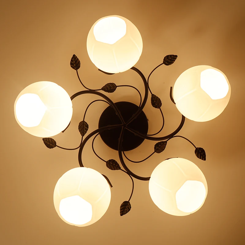 

American iron art ceiling lamp modern living room lamp bedroom room ceiling lighting personality restaurant cafe bar lamps iron