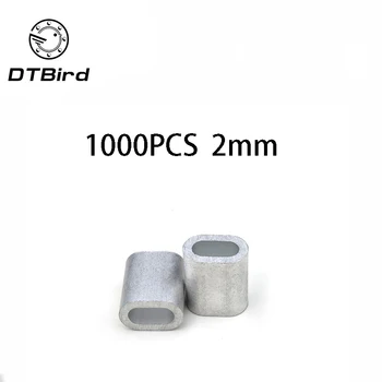 

1000PCS 2mm aluminum oval ferrule sleeves DT2