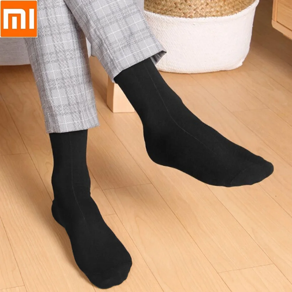 Xiaomi Новинка 365 одежда весна лето тонкие дышащие джентльменские хлопковые носки черные антибактериальные дезодорирующие мягкие средние чулки