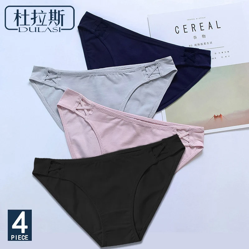 

DULASI Women Sexy Seamless Cotton Panties Low Waist Hollo Out Briefs for girls Underwear Women Breathable Soft Solid Lingeries