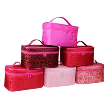 Neceser Rushed Floral Nylon Zipper New Women Makeup bag Cosmetic bag Case Make Up Organizer Toiletry Storage Travel Wash pouch