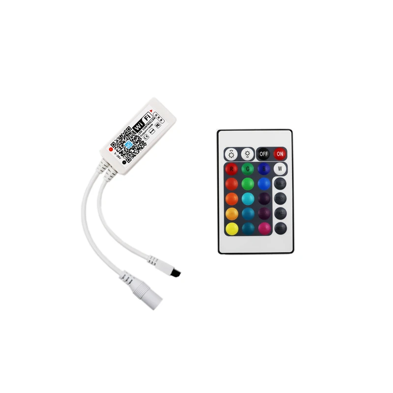 Мини контроллер для светодиодной ленты RGB с Wi Fi + радиочастотный 21/ИК пульт