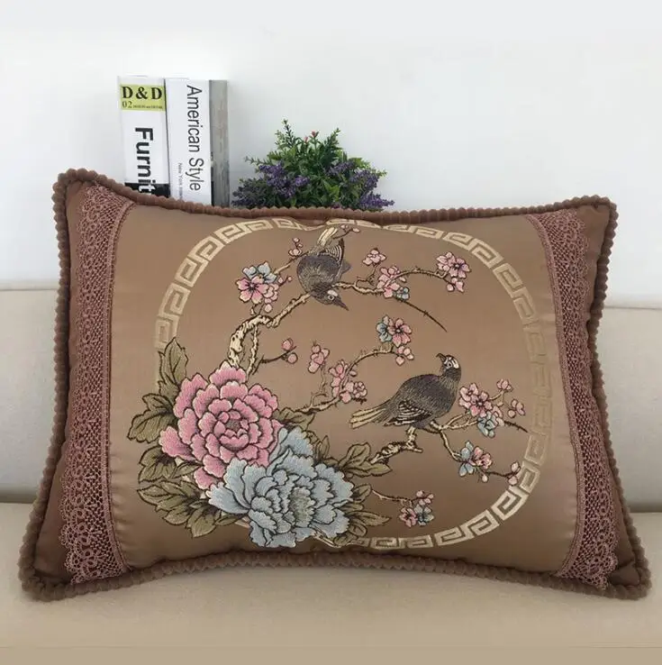 贡缎提花抱枕套7