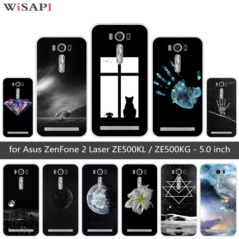for Coque ASUS ZenFone 2 Laser ZE500KL Soft Silicon Case Luxury Back Cover Fundas Asus 5.0&quot Moon Phone |