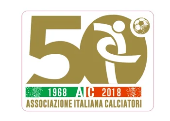

1968-2018 Serie A Associazione Italiana Calciatori Compie 50 Anni Patch Soccer Badge