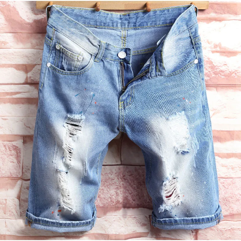 Летние плюс размеры Бермуды шорты для женщин Feminino промывают рваные джинсовые капри джинсы Femme бойфренды рваные джинсы короткие 3Xl 36 40 4XL 7XL