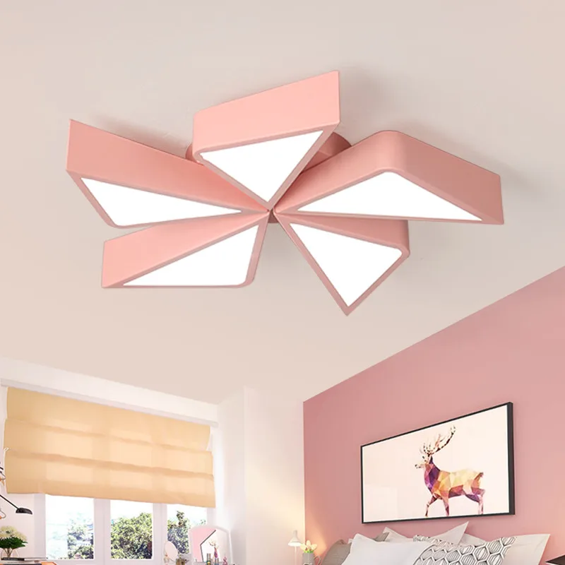 

LICAN Pink blue windmill shape Matel Cartoon Ceiling Lights For Children Baby boys girls room Dimming Ceiling lamp for home