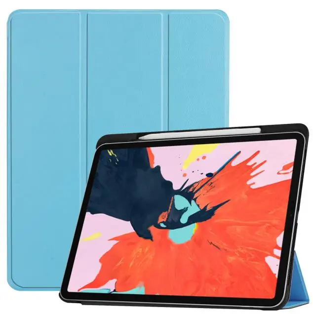 Чехол для iPad Pro 12,9 с магнитной застежкой, кожаный чехол Fundas для iPad Pro 12,9 '', чехол с подставкой+ слот для стилуса - Цвет: Синий