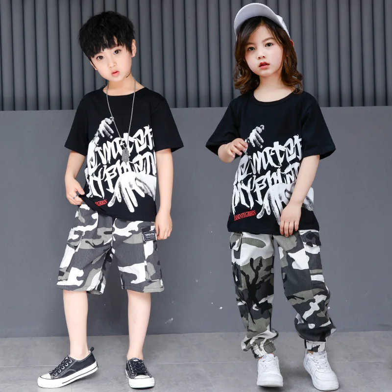 2019 New Style Camouflage Hiphop Jazz Street Dance Wear Costumes Children Boys Girls Women Men Kids Hip Hop Clothing Ballroom Aliexpress