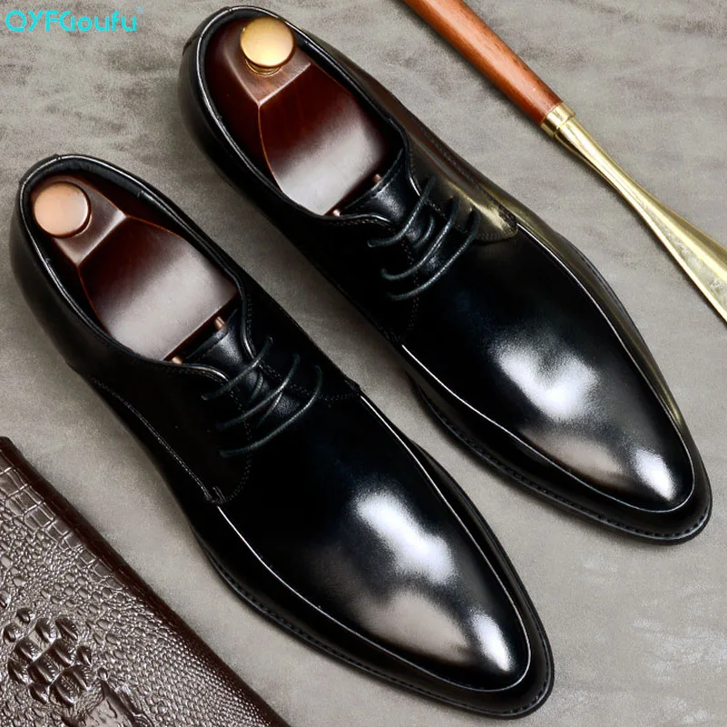 

2019 Summer New Arrival Men's Oxford Dress Shoes Formal Wedding Office Male Footwear Genuine Cow Leather Italian Shoes