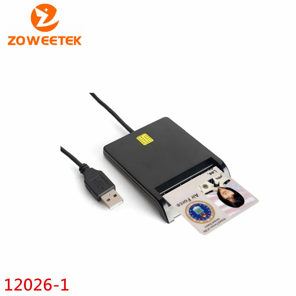 

Zoweetek 12026-1 Smart Card Reader DOD Military USB Common Access CAC EMV USB Smart Card Reader For SIM /ATM/IC/ID Card