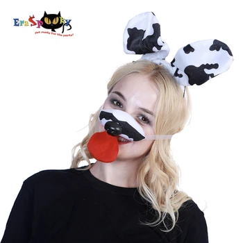 

Eraspooky costume accessories Dalmatian kit halloween costumes for women spotty dog headband and mouth set lady masks costumes