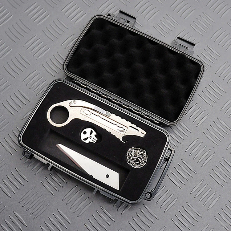 

CooYoo Titanium Alloy Tactical Beauty tool EDC telescopic Paper tool knife