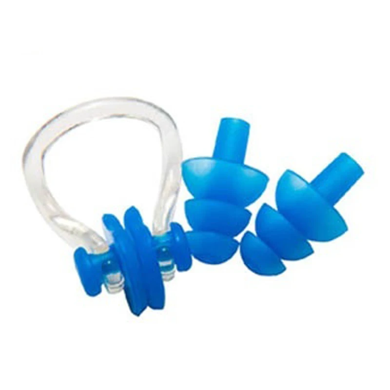 Vertvie 1 Набор мягкий силиконовый зажим для носа+ затычки для ушей Профессиональные Водонепроницаемые аксессуары для плавания для детей