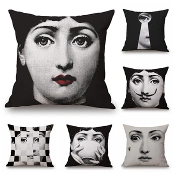 

Vintage Black Art Beauty Face Skull Custom Made Pillow Cover Black and WHite Pillow Case Pillow Cover Decorative Pillowcase