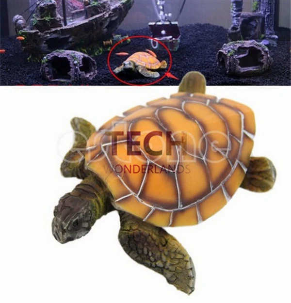 Image Aquarium fish tank Landscaping stone decoration of Ornamental turtle Aquarium decoration resin tortoise free shipping