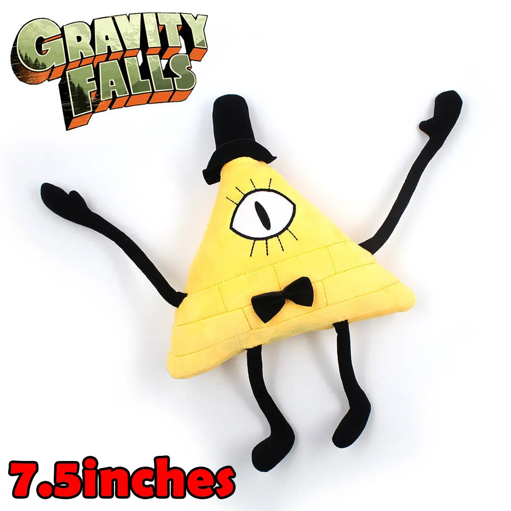 

7.5"in Anime Gravity Falls Bill Cipher Yellow Soft Pillow Stuffed Plush Toy Cartoon Doll Home Decor Cosplay For Baby Cute Gift