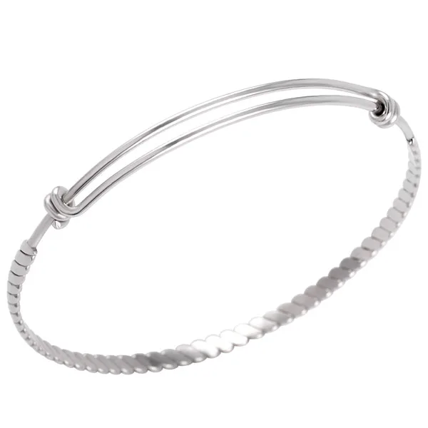 IJB0397 Never Fade Stainless Steel Twisted Wire Bracelets Bangles