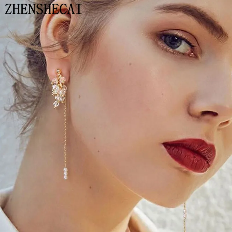 

Fashion acrylic Leaf Water Drop Earrings for Women Wedding Jewelry Geometric Elegant Statement Romantic Earrings accessories