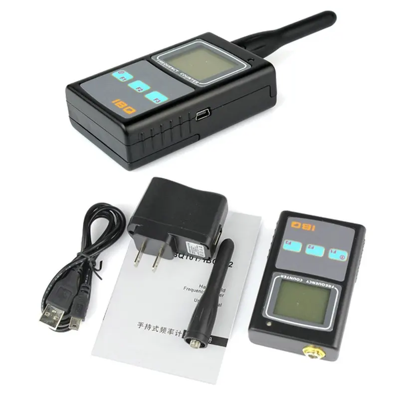 IBQ101 New Portable Handheld Frequency Counter Bugs RF Wireless Camera Scanner Detector 50MHz-2600MHz Radio Tester