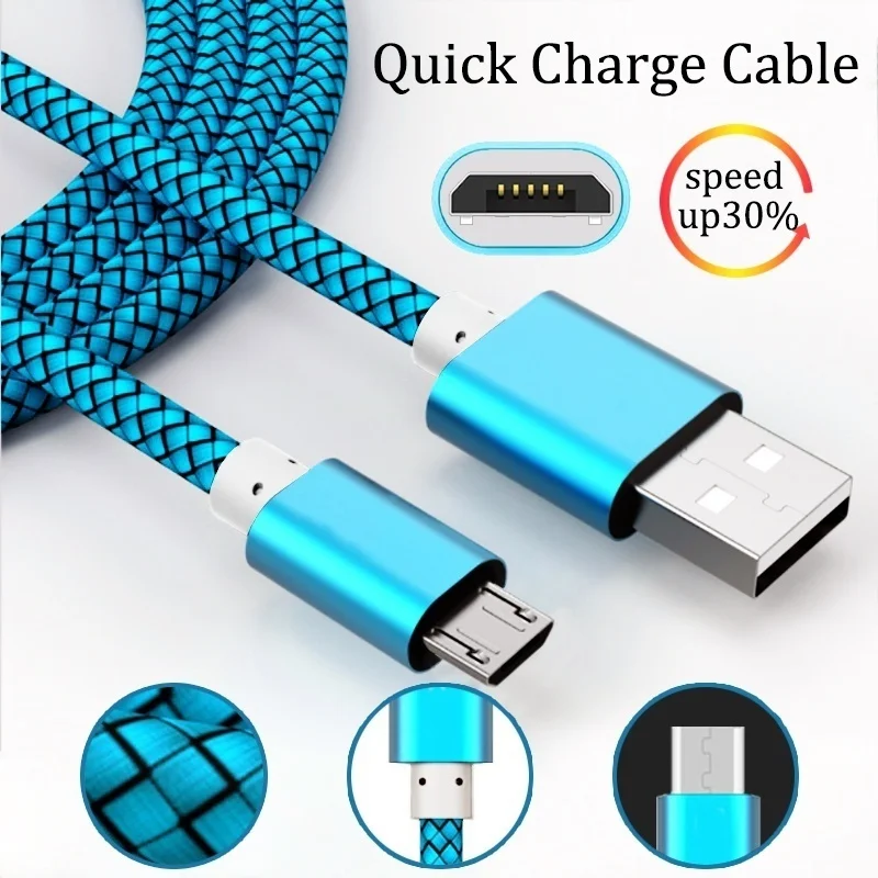 Нейлоновый 5Pin Micro USB кабель для синхронизации данных и зарядки Huawei MediaPad T2 / Pro Honor