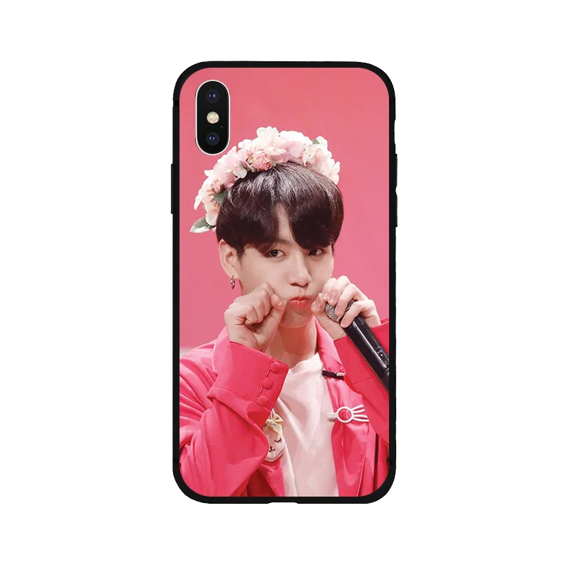 Euphoria Jungkook kim namjun KPOP, мягкий черный чехол из ТПУ для Apple iPhone X, XR, XS MAX, 7, 8, 7 plus, 6, 6S Plus, 5, 5S, SE - Цвет: 1384