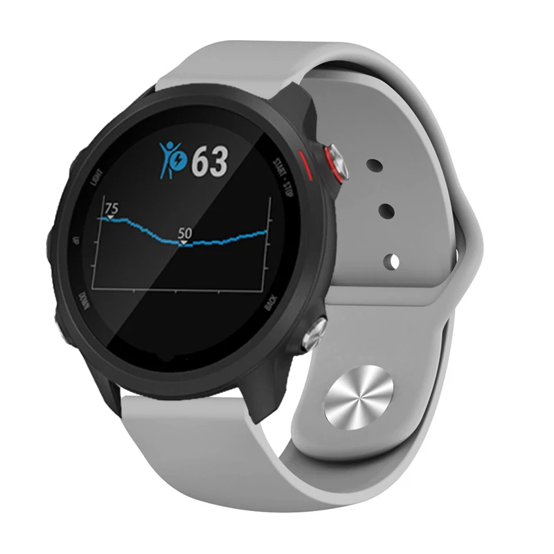 Laforuta силиконовый ремешок для Garmin Forerunner 245 ремешок Vivoactive 3 Forerunner 645 браслет для женщин и мужчин резиновый браслет 20 мм петля