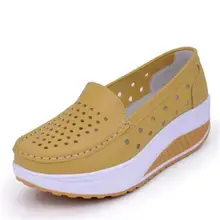 GOGORUNS/дышащая женская обувь из натуральной кожи; женская обувь для бега на платформе; Роскошная Брендовая женская обувь на платформе; 23m8