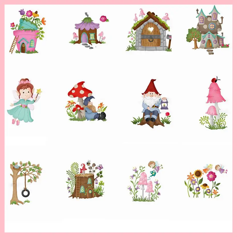

Flower Fairy Amazing Mushroom House Cutting Dies Stencil Crafts Card Album Embossing Scrapbooking Template New Dies 2019