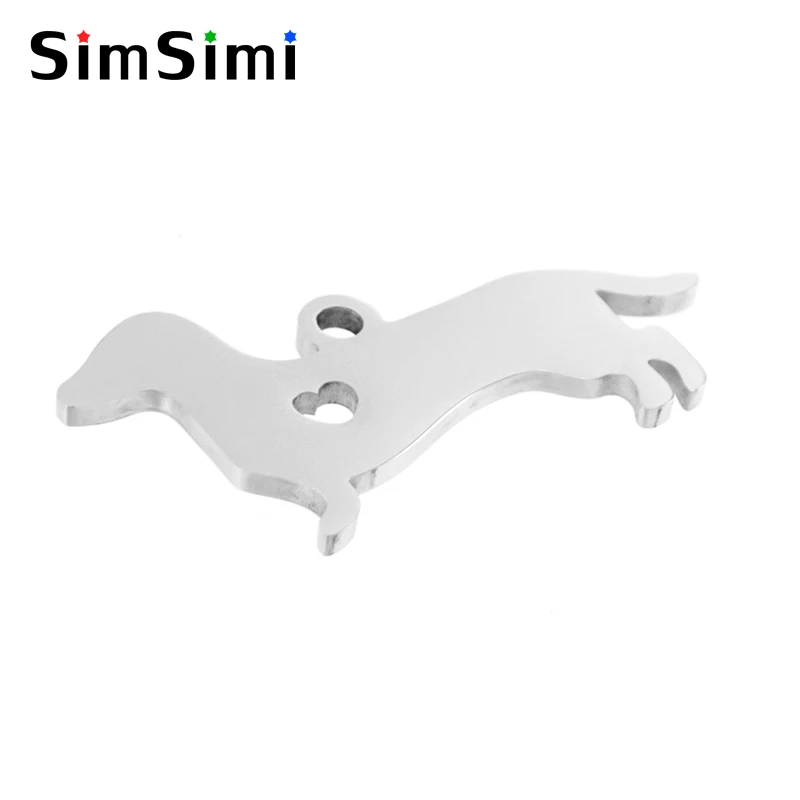 Подвеска для собак Simsimi из нержавеющей стали с надписью love Dachshund small charms heart Пустые