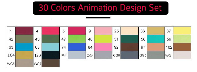 TOUCHNEW 30/40/60/80 Цвета двойной головкой кисть для эскиза маркер для белой доски жирной алкогольных маркер для рисования набор для манга анимация дизайн Сделано в Китае - Цвет: 30 Animation Set T6