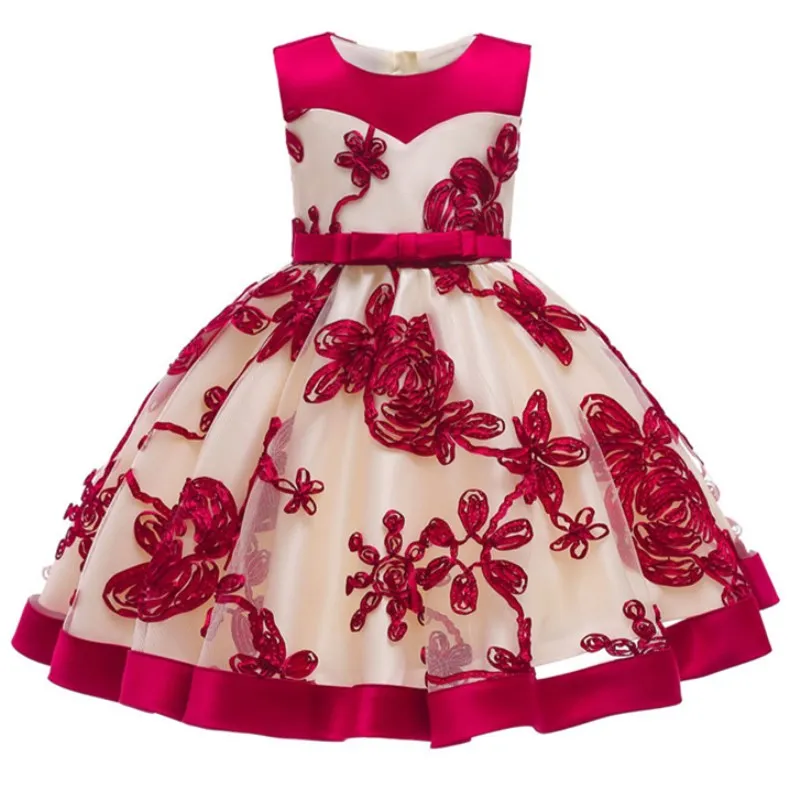 

Christmas Dress Elegent Patchwork Princess Dress For 3-10 Years Girl Party Dress Formal Kids Vestidos Children Party Dress