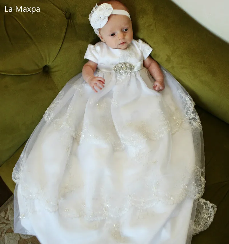 

Europe Palace Infant Memorial Ceremony Clothing Children Full Moon 100 Day Birthday Party Wash Long Dress Lace dresses