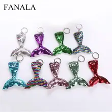 

Sale Accessories Keyring 1pc Pendant Chain Girl Shine Tail Women Sequins Fashion Gift Keychain Jewelry Key Bag Handbag Mermaid