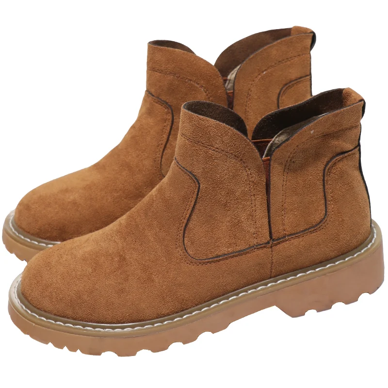 Simples Fond Bottes Simple green Confortable White Littéraire Sen khaki Pieds Mis Courtes Hiver Et Nouvelle Rétro Femelle À black Automne Plat Les dCeBWrox