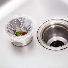 3 Packs 90PC Sink Basin Garbage Bags Mesh Residue Filter Garbage Bags For Kitchen Shower Drain Hole Filter Sink Hair filter Bags