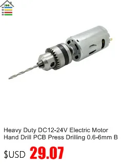 Сверхмощный DC12-24V электродвигатель ручная дрель PCB пресс сверление 0,6-6 мм B10 Быстрозажимной патрон с 10 шт. набор сверл