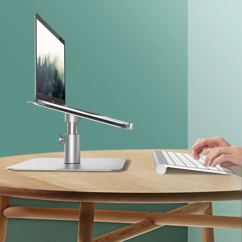 Aluminum Laptop Stand Desk Holder Stand for MacBook Tablet PC Cooling Platform Adjustable Height Rotatable Holder Flexible (6)