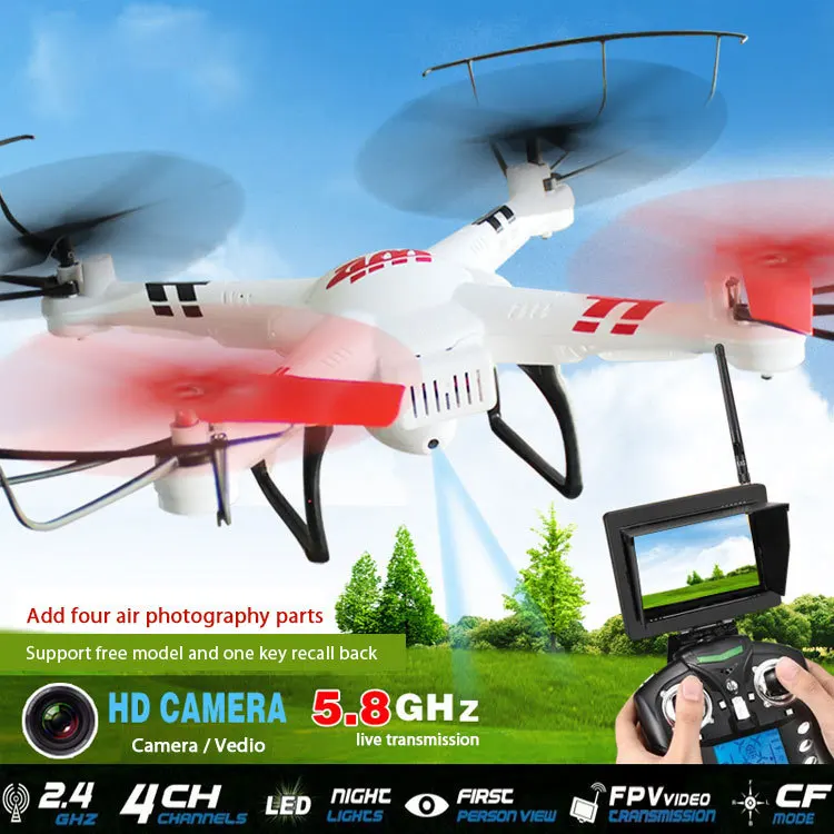  Free shiping MJX V686 professional rc drone 2.4G 6-Axis Gyro RC helicopter FPV Quadcopter with 2.0MP Camera Headless mode  