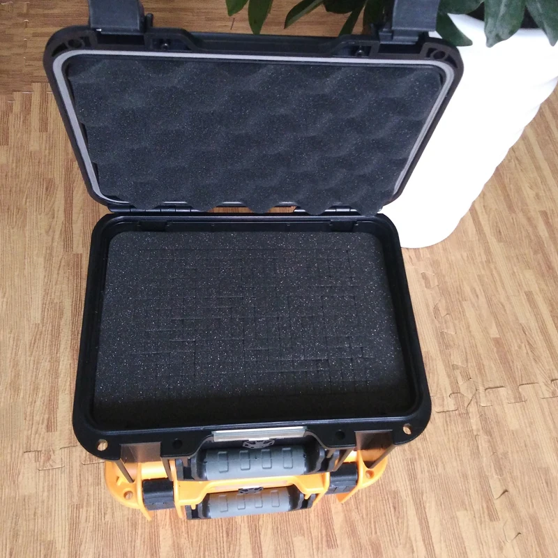 Черный пластик упаковочный ящик для оборудования, герметичный безопасности портативный ящик для инструментов